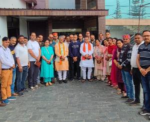  Introduction meeting of Dr. Rajeev Bhardwaj with the executive of BJP Social Media District Palampur