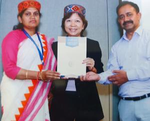Female teacher of Children's School Jwalamukhi returned after training from Singapore