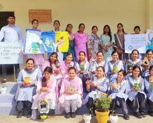  Indora: On the occasion of Earth Day, all the trainee teachers planted saplings in Minerva College.