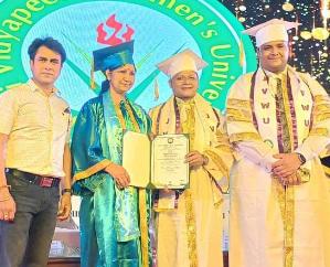 Kangra: Vandana Rana of Dhaliyara College got doctorate degree.