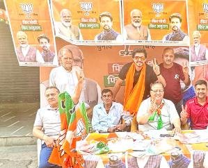 Subhash Chauhan of Dehra has been continuously setting up BJP booth since 1974.