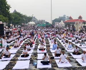 State level program organized on the ridge on the occasion of International Yoga Day