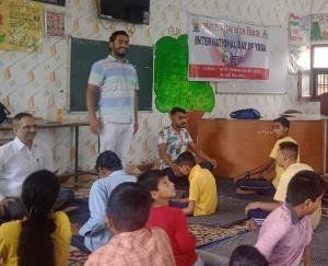 Yoga camp organized in Ganpati Educational Society Kunihar