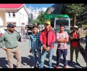 Lahaul-Spiti: Stone fallen block near Kadu Nala on Oxygen to Pangi-Kilad route (SKTT)