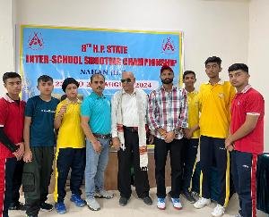 Indora: Pratap World School won gold medal in State Inter School Shooting Championship.