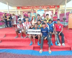 Bhogarwan School became the winner of Kabaddi for the second consecutive time