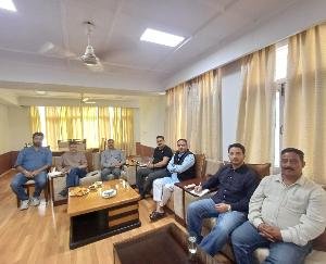 Meeting organized regarding arrival of Union Minister of State in Dharamshala, chaired by President Sachin Sharma