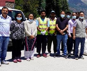 A one day cleanliness drive was organised at Rekong Peo, the headquarter of Kinnaur district