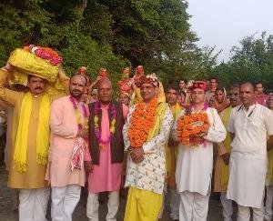 Solan: Seven-day Shrimad Bhagwat Katha begins with Kalash Yatra in Jadhana