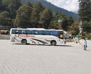 Kullu-Volvo-buses-arrive-in-Manali-after-34-days-hoping-for-a-boost-in-the-tourist-season-on-Dussehra