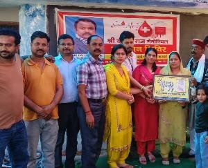 Indora: 113 units of blood collected at Deepak Raj Rocky Memorial Blood Donation Camp