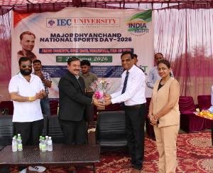 Solan: Athletes showcase their prowess at IEC University on National Sports Day; grand event held.