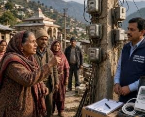 Dispute erupts with Electricity Board team arriving to install smart meters; woman slaps Junior Engineer, causing a commotion at the scene.