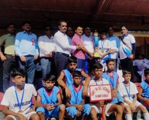Dumaihar School won the district-level basketball title, securing the gold medal by defeating the Subathu team 34–04; six players were selected for the state-level competition.