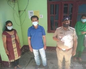 होम क्वारंटाइन किए हुए लोगों का किया औचक निरीक्षण