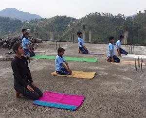 राजकीय वरिष्ठ माध्यमिक विद्यालय चंडी में मनाया योग दिवस