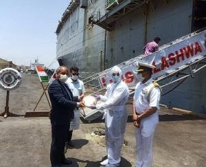 OPERATION SAMUDRA SETU INS JALASHWA EMBARKS INDIAN NATIONALS AT BANDAR ABBAS, IRAN