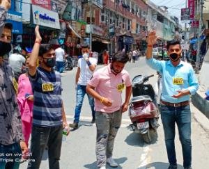 अखिल भारतीय विद्यार्थी परिषद ने चीन का पुतला जलाकर किया प्रदर्शन