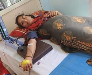 ग्राम पंचायत मान में रक्तदान शिविर का किया आयोजन 