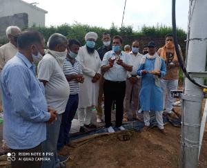 पूर्व विधायक के एल ठाकुर ने किया ट्रांसफार्म का उदघाटन