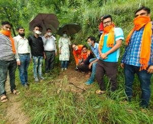 बजरंग दल ने राम मंदिर भूमि पूजन के अवसर पर किया पौधरोपण 