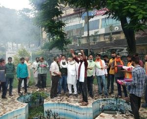 चम्पा पार्क में राम मंदिर के शिलान्यास के उपलक्ष्य में कार्यक्रम का आयोजन