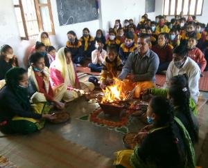 Birthday of Mother Goddess Saraswati celebrated with great enthusiasm in Joginder Nagar