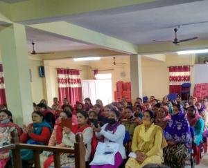 Meeting held on International Women's Day in Gram Panchayat Dadlaghat